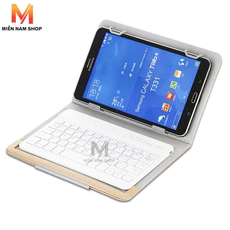 Bao da bluetooth cho máy tính bảng/ ipad 7 đến 8 inch cho 3 hệ điều hành ios/ android/ windows