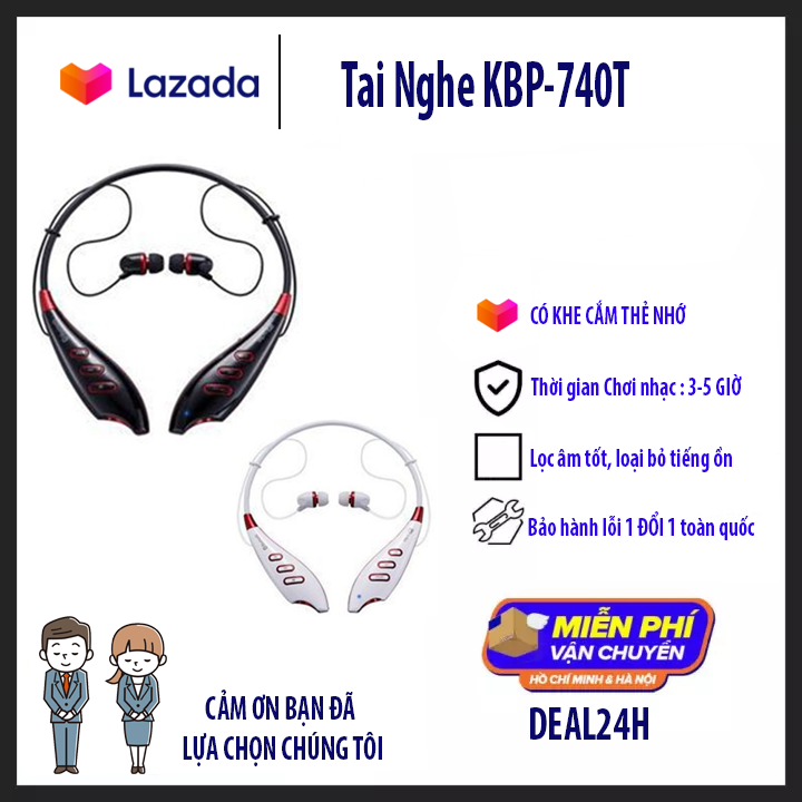 Tai nghe nhac khong day, Tai nghe nhét tai giá rẻ, Tai Nghe Bluetooth KBP 740T Dòng Mới 2019 Với Âm Bass Mạnh, Âm Thanh Trong Sáng, Lọc Ồn Tốt, Công Nghệ Bluetooth V4.0 Kết Nối Nhanh Chóng - Săn Hàng Giá Ưu Đãi BIGSALE 50%.