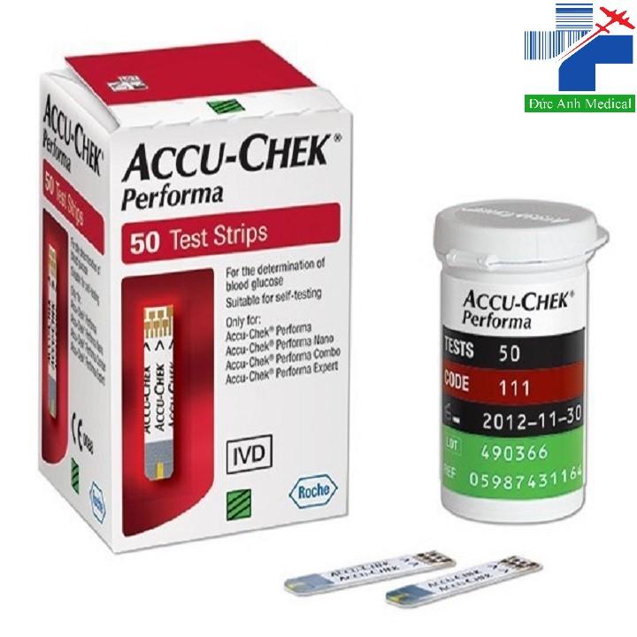 QUE THỬ ĐƯỜNG HUYẾT ACCU CHEK PEFORMA 50 QUE