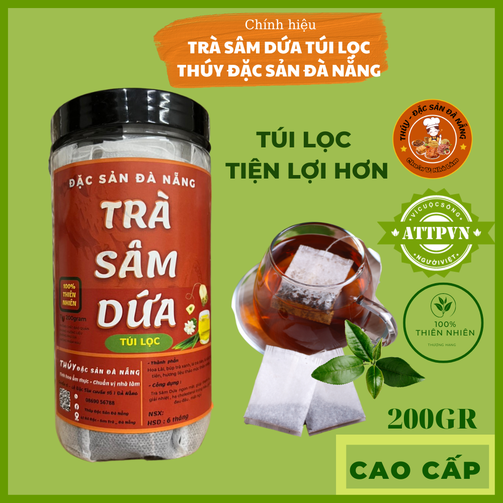 Trà Sâm Dứa túi lọc Thúy Đặc Sản Đà Nẵng hộp 200gr Trà Ngon Thơm  Ngọt Mát Tiện Cho Người Bận Rộn