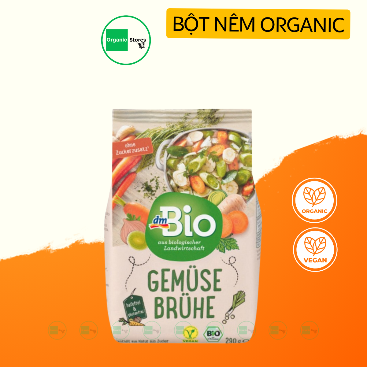 Bột nêm thuần chay rau củ thảo mộc hữu cơ 290gr - dmBio