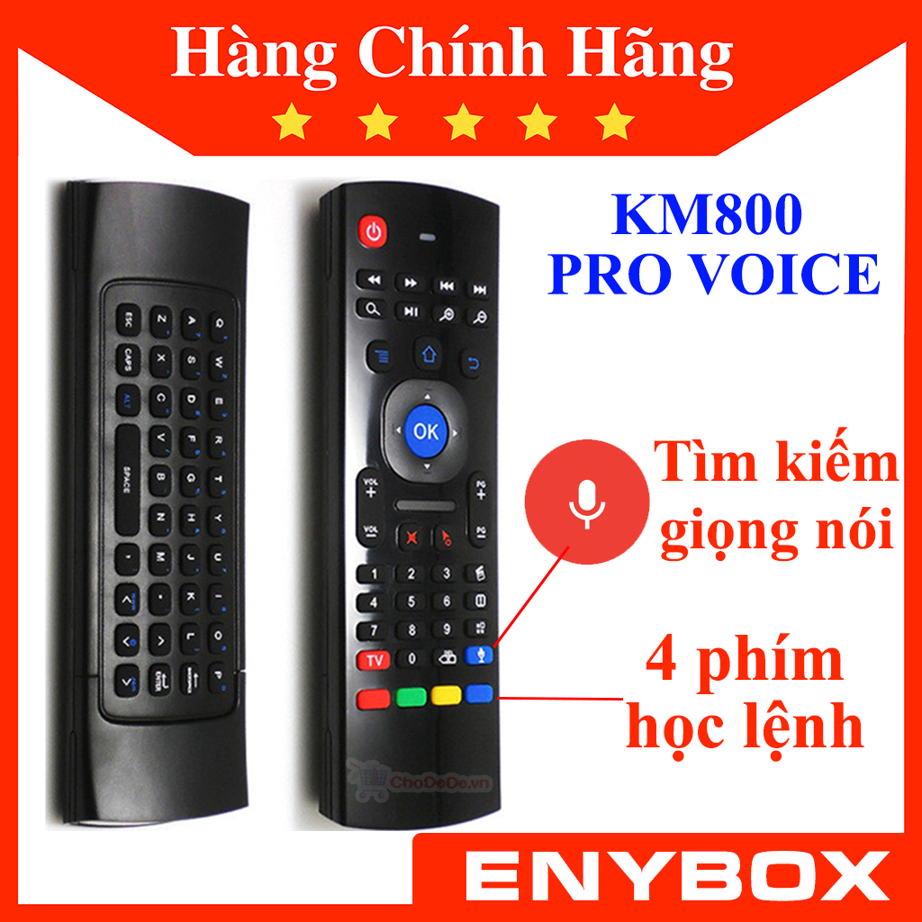 Chuột bay bàn phím KM800 Pro Voice có micro điều khiển tìm kiếm giọng nói MX3 Pro Voice trên Android Box