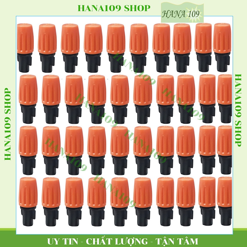 [HCM]40 đầu béc tưới phun sương lỗ 6ly chuyên dùng tưới lan tưới rau phun sương làm mát hàng Taiwan chỉnh được kiểu phun (cam)