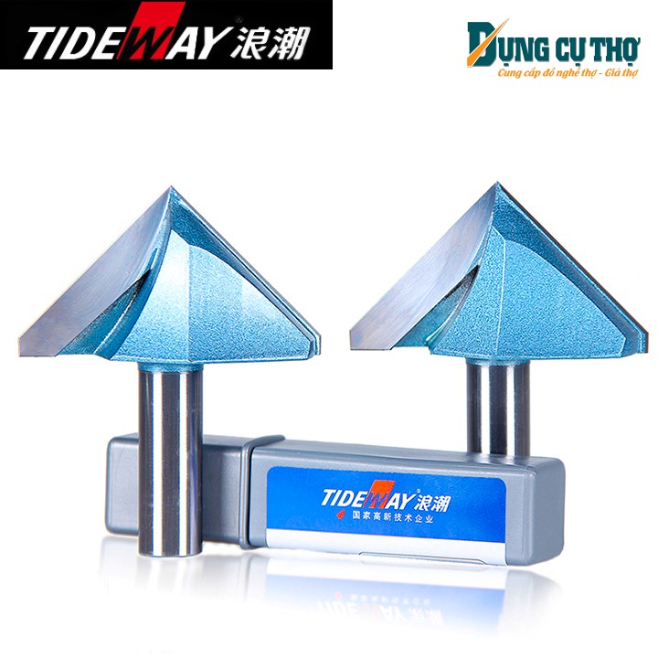 Mũi mòi v tideway lc0301 90º 1/2*38mm - mũi soi gỗ - dụng cụ thợ