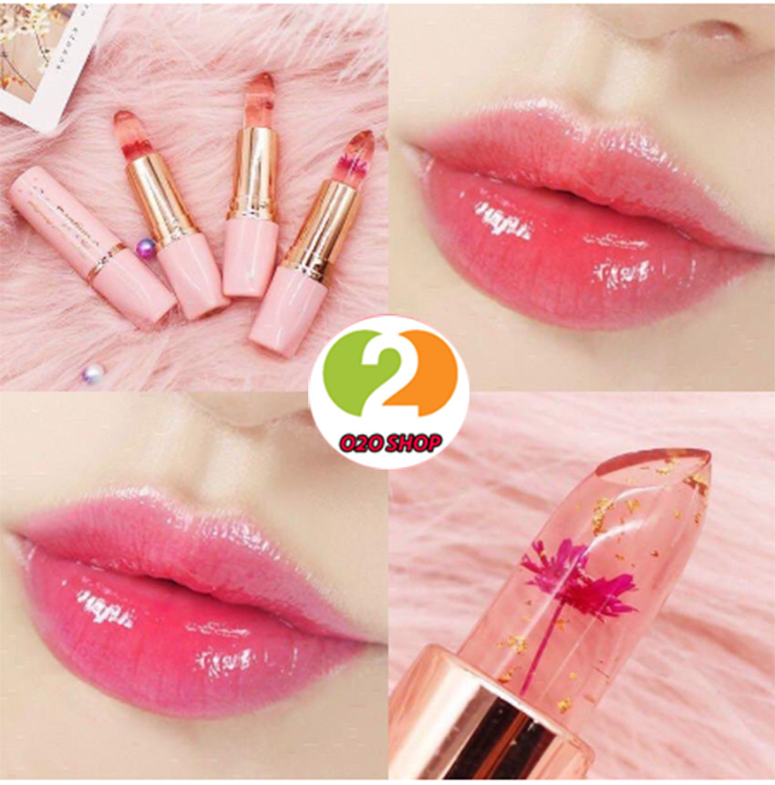 Son thạch ướp cánh hoa loại dưỡng hot hiện nay – Son đổi màu môi theo thời tiết  dành cho học Sinh - trang điểm nhẹ nhàng O2O Shop