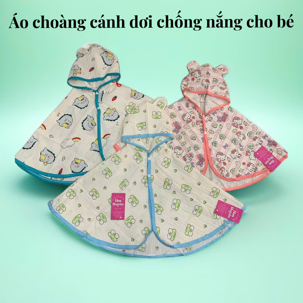 Áo choàng cánh dơi chống nắng cho bé sơ | Áo khoác chống nắng cho bé | Áo Chống nắng cho bé trai bé gái sơ sinh 0-2 tuổi