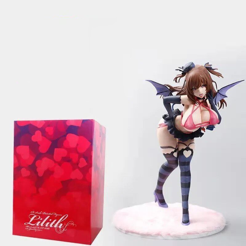 ♔♔♔♣  25cm Mataro Original Character Lilith Sexy Anime Figure Hentai Native Lilith Pink Cat Action Figure Adult Collection Model Toys