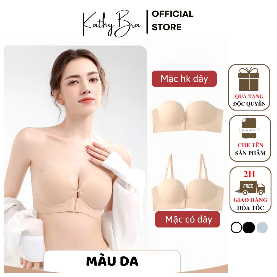 A66 Áo Lót Cài Trước Gom Nâng Ngực KATHY BRA Không Gọng Đệm Bàn Tay 1.5 cm Kèm Dây Chưa có đánh giá Đã bán 10