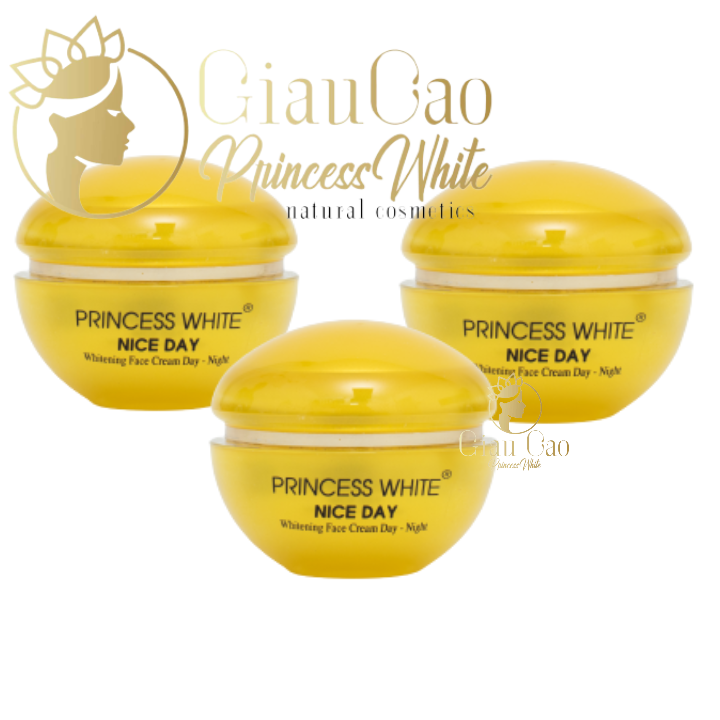 BỘ 3 KEM DƯỠNG TRẮNG DA MẶT NICE DAY PRINCESS WHITE KHÔNG GÂY KÍCH ỨNG DA