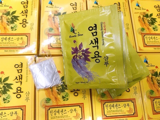Gội đen nhân sâm Hàn Quốc kèm bao tay