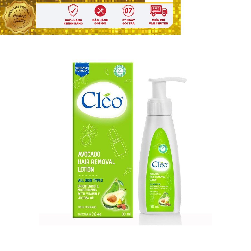 Kem bơ tẩy lông dạng sữa cléo dành cho mọi loại da 90ml