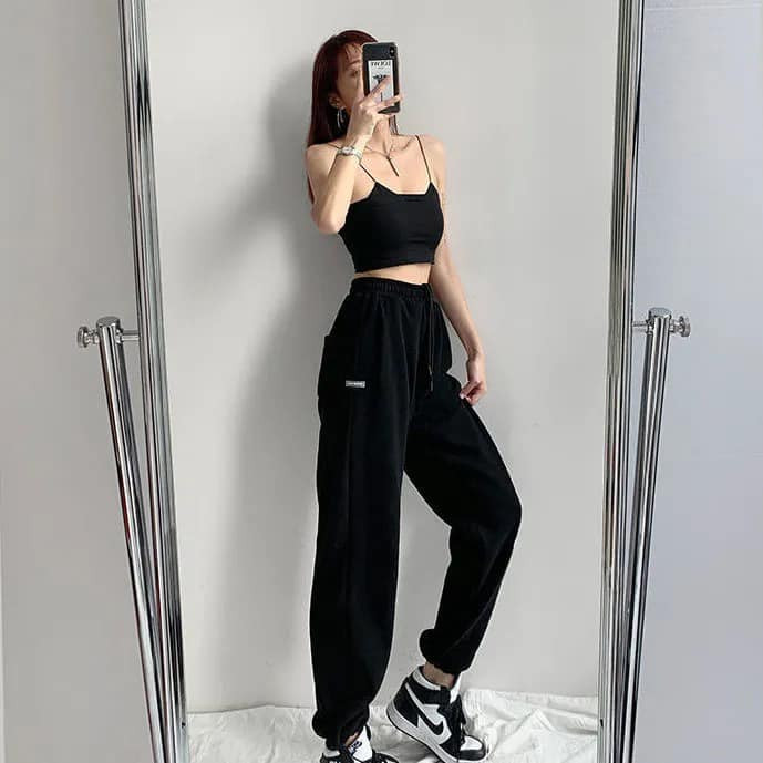 SET ÁO HAI DÂY KÈM QUẦN BOOM ĐEN ĐẦY CÁ TÍNH