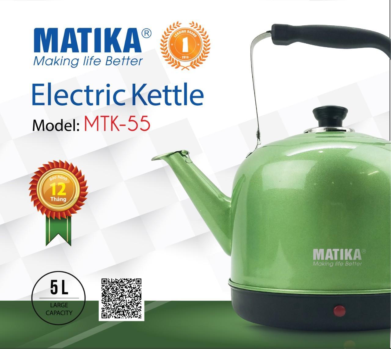 Ấm đun đế liền 5l matika mtk-55