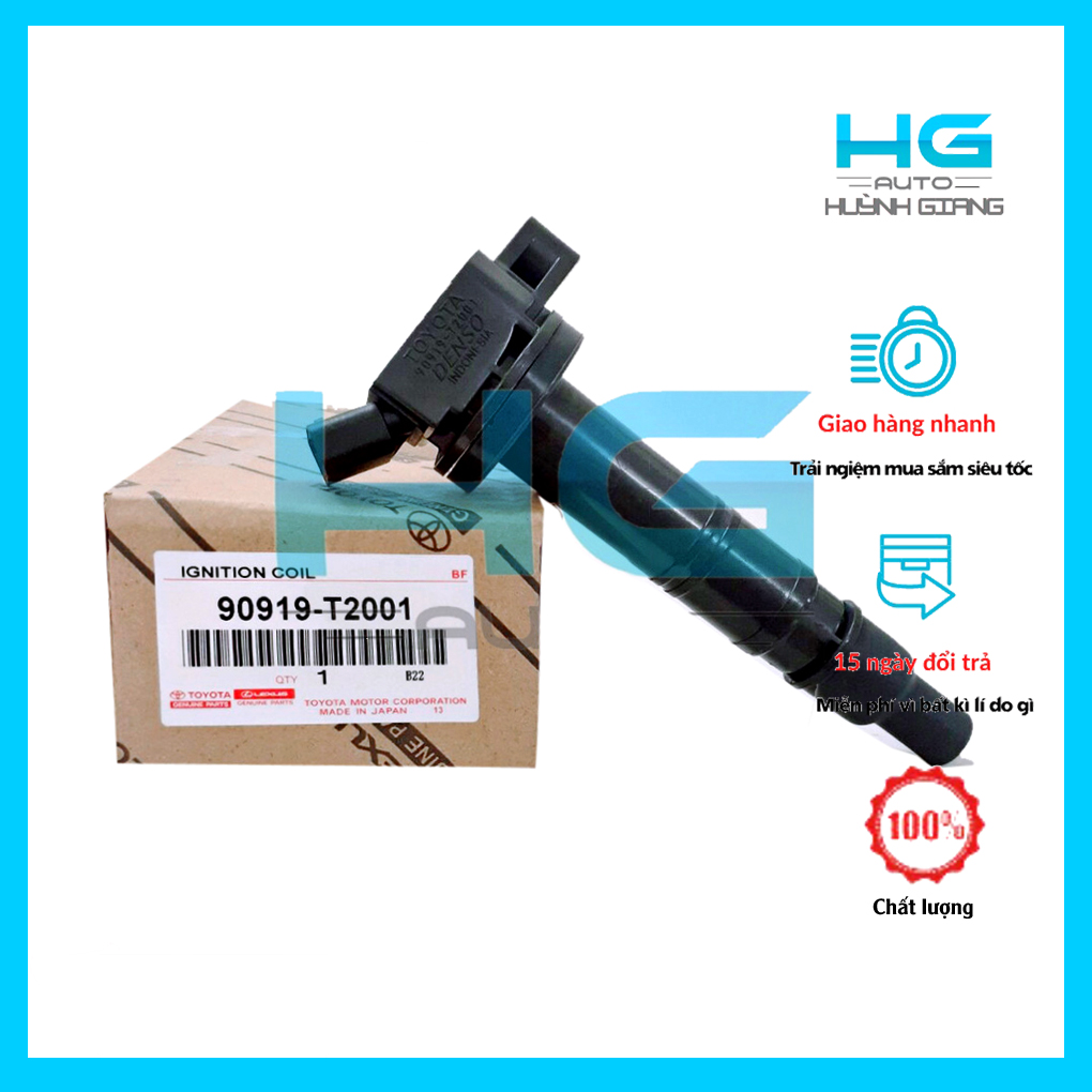 Mobin (bobin) đánh lửa cho xe oto Toyota Vios, Yaris, Altis IQ Prius đời 03 -2015. Mã 90919-T2001 (bảo hành 6 tháng)-Hgauto