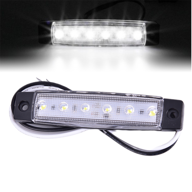 News 1 chiếc đèn LED báo hiệu bên hông xe tải 12V 6 bóng đèn Led thấp cho xe moóc đèn bên hông phía sau