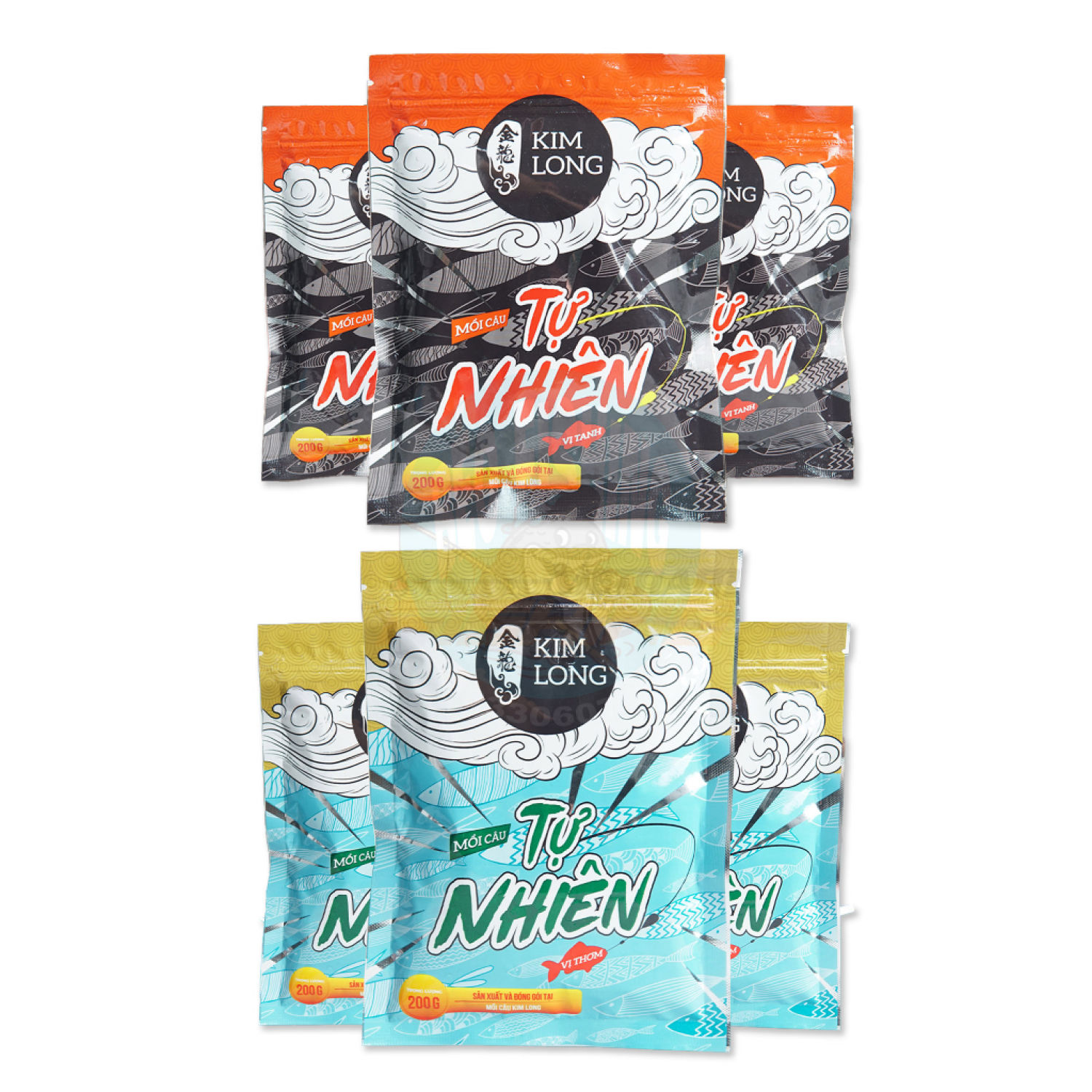 Mồi câu cá tự nhiên vị thơm - tanh kim long 200g câu cá siêu nhạy