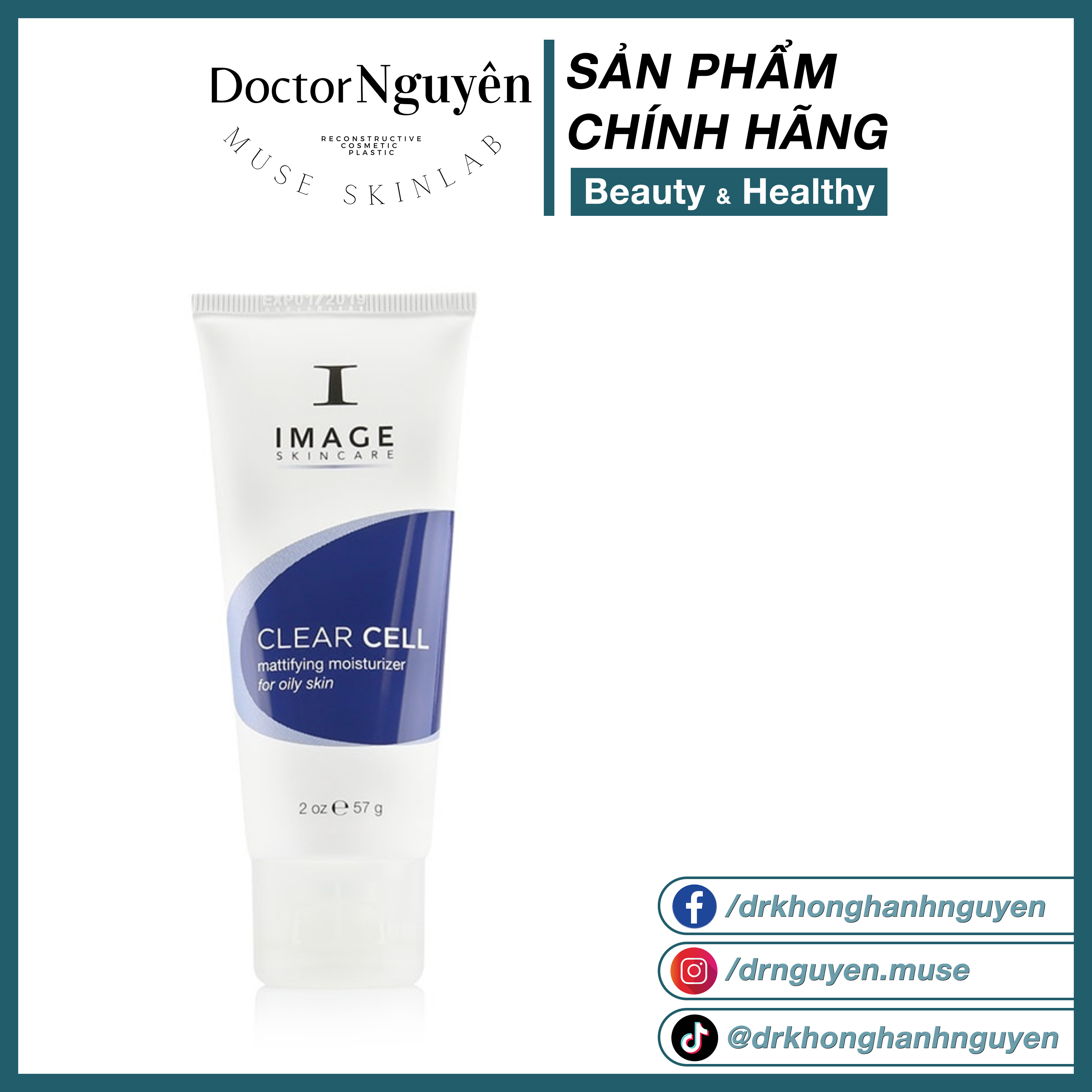 [HÀNG NHẬP KHẨU] Kem Dưỡng Image Clear Cell Mattifying Moisturizer For Oily Skin Kiểm Soát Nhờn Và Làm Dịu Da (57g)