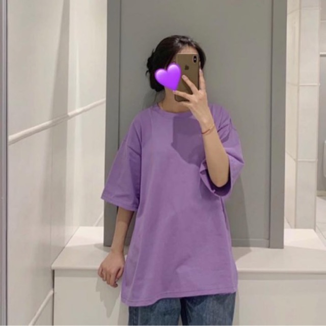 Áo Thun Basic Tím - 100% COTTON [ Form UNISEX ]