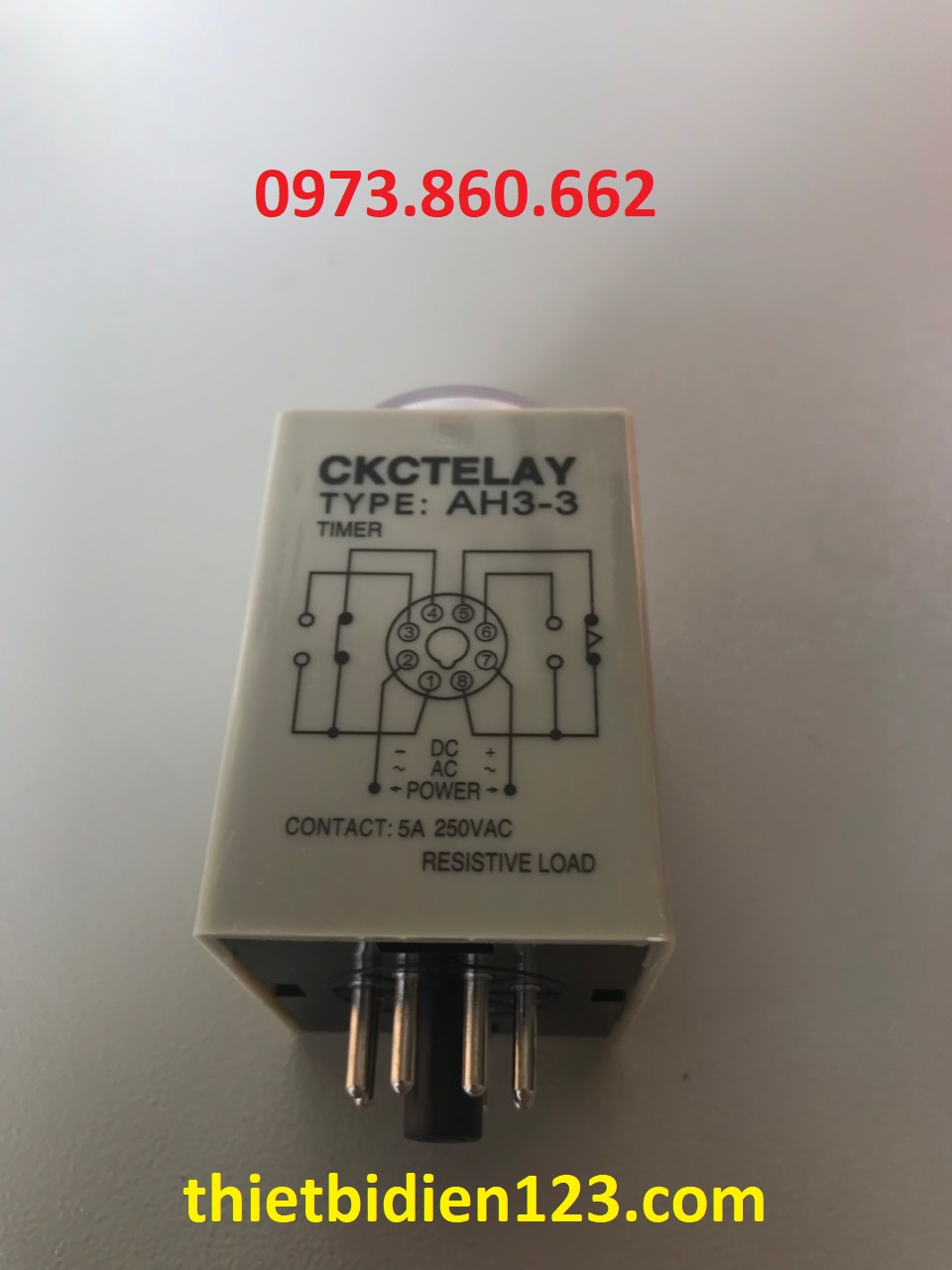 Rơ le thời gian CKC 10S,30S, 60S, 30M, 60M - Role hẹn giờ, timer hẹn giờ