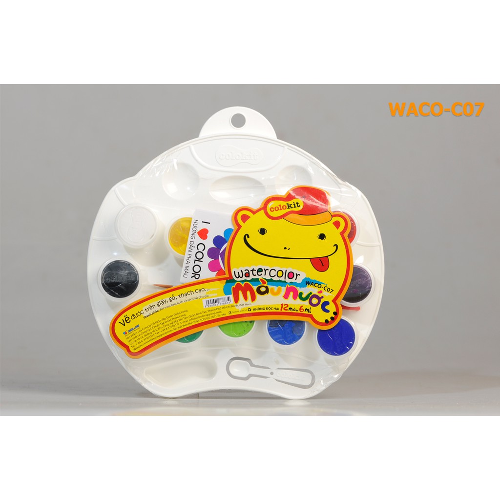 Màu nước Colokit Waco-c07 cam kết hàng đúng mô tả chất lượng đảm bảo không chứa hóa chất độc hại an toàn cho trẻ em