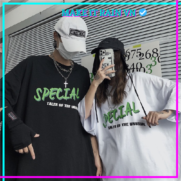 Áo Thun Tay Lỡ Unisex SPECIAL Make It Rain VN, Áo Phông Nam Nữ Form rộng, có hình ảnh video thật A34