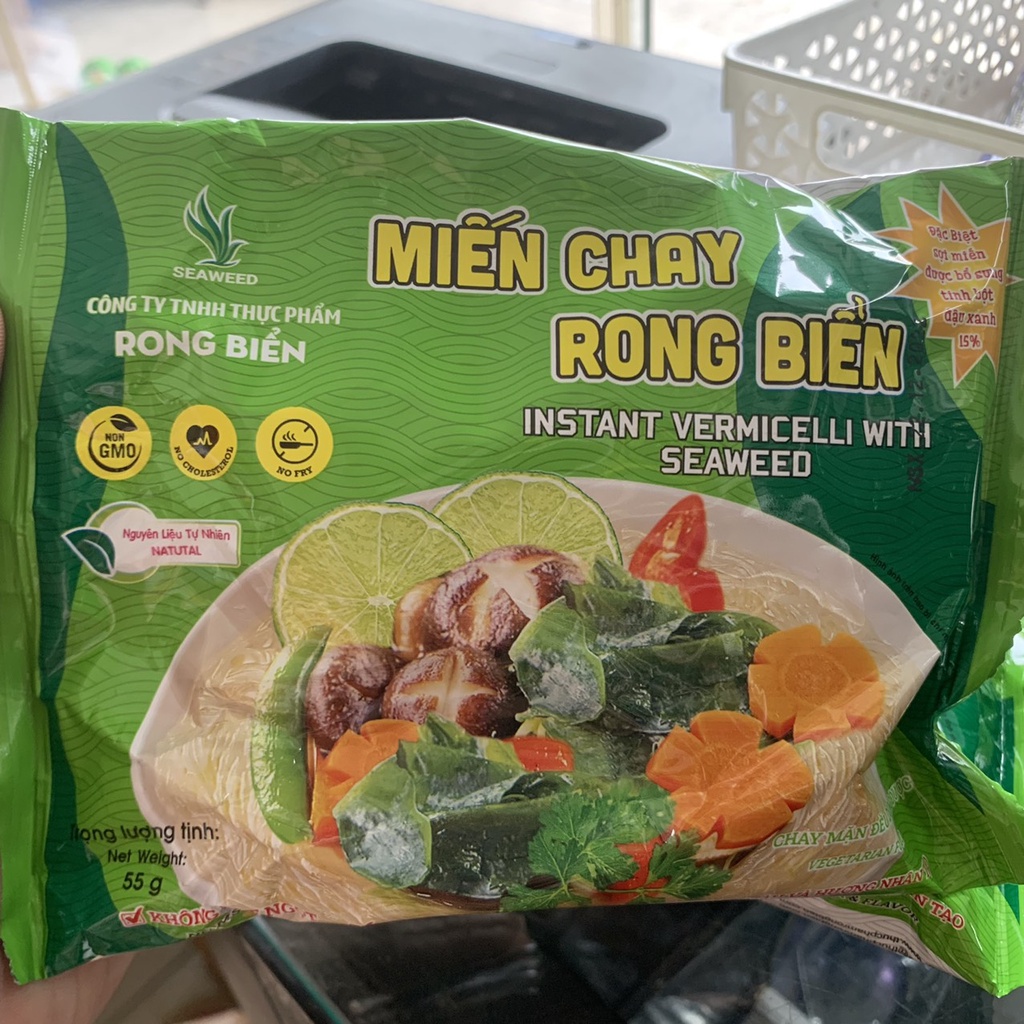 Miến chay rong biển nấm seaweed gói 55g nmct