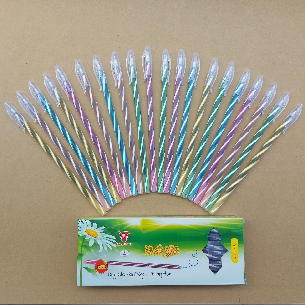 Hộp 20 cây Bút Bi Vâng Thiên Cao Cấp IT25 - Mực Xanh