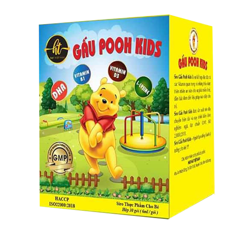Siro cho bé siro gấu pooh kids giảm chứng lười ăn bé ăn ngon
