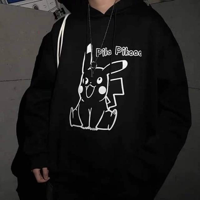 Áo Hoodie Nam Nữ Unisex Phản Quang Pikachu AH07