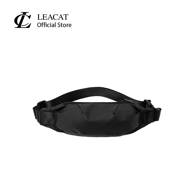 Leacat Men Fanny Pack Teenager Outdoor Sports Running Cycling Waist Bag Pack Male Fashion Shoulder Belt Bag Travel Phone Pouch Bags