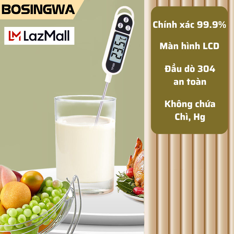 Que đo nhiệt độ - Que thử nhiệt độ sữa - Nhiệt kế nấu ăn, pha sữa TP300 cao cấp phiên bản mới của KT300 kiểm soát nhiệt độ chính xác, dễ dàng sử dụng, đo chính xác trong 3 giây. Bảo hành uy tín