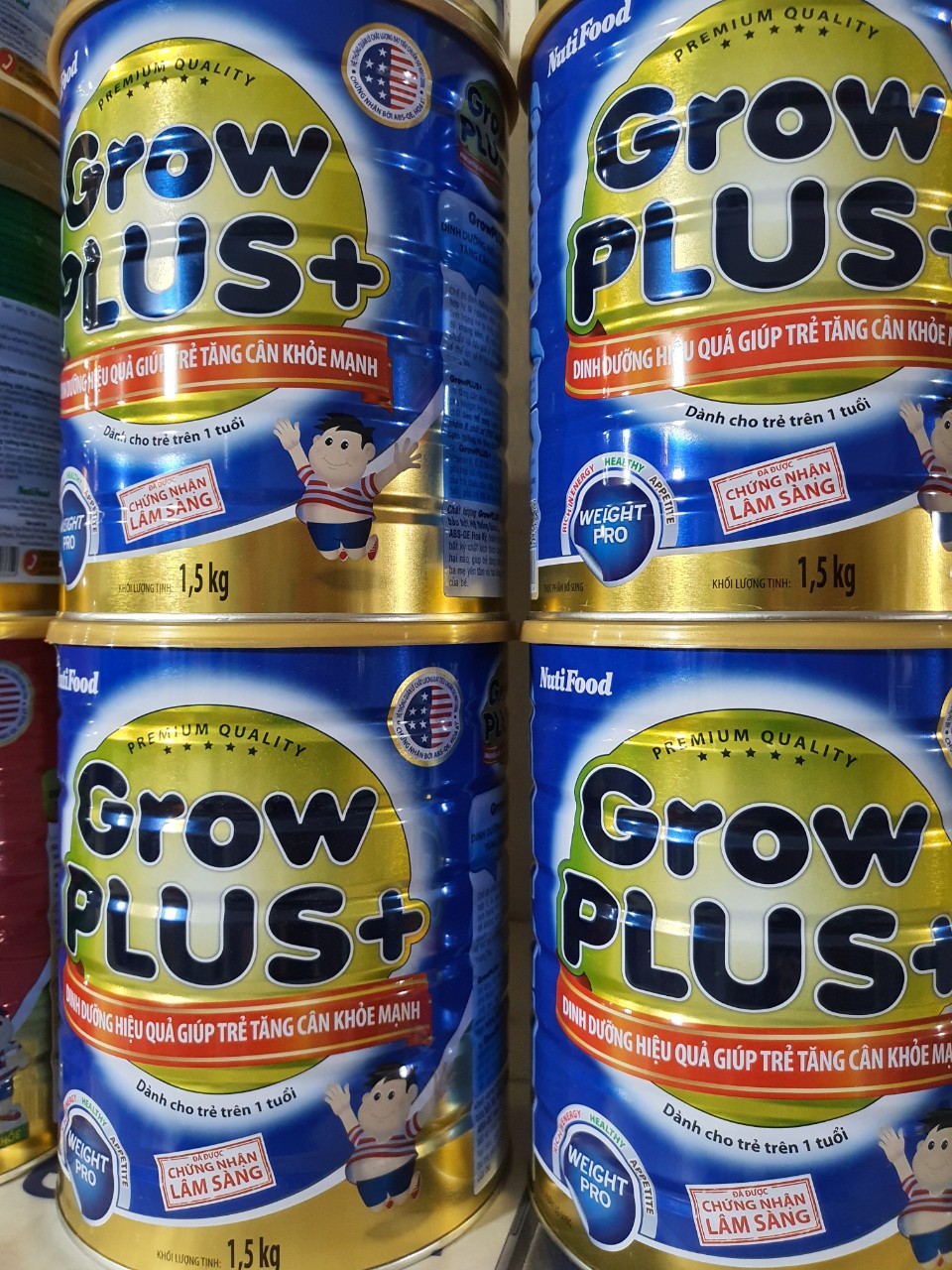 sữa bột grow plus tăng cân khỏe mạnh Nutifood xanh 1.5kg