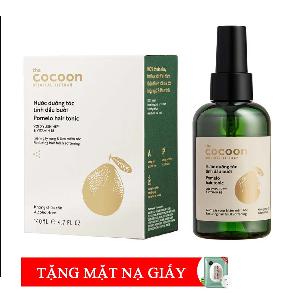 (Bản cải tiến) Xịt Pomelo Tinh dầu bưởi  Cocoon giảm rụng tóc, kích thích mọc tóc [Tặng mặt nạ]