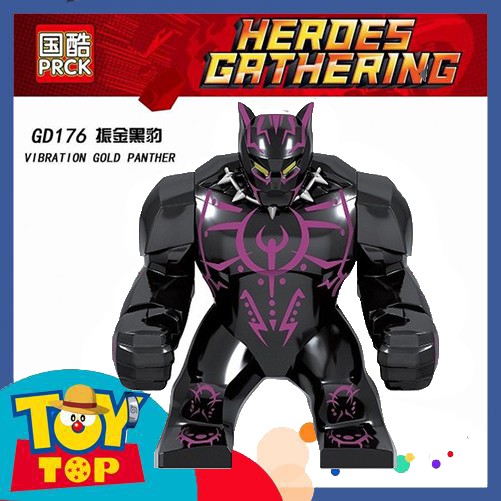 Đồ chơi xếp hình black panther the avengers bigfig mini prck gd176