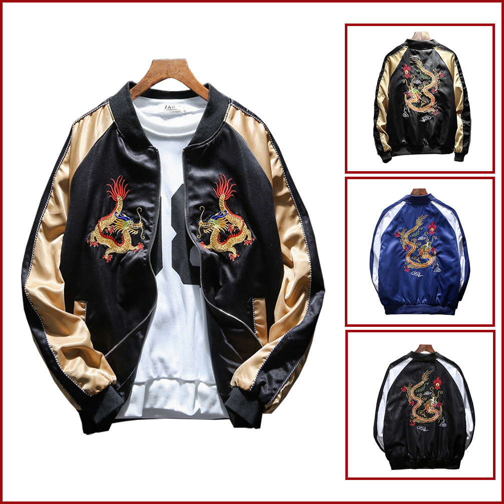 Áo Khoác Nhẹ Nữ Khóa Kéo Phối Hình In Rồng Bay Kiểu Dáng Bomber Trẻ Trung Thanh Lịch Thời Trang SMARTLY GIRL AO KHOAC NAM 9000032V1