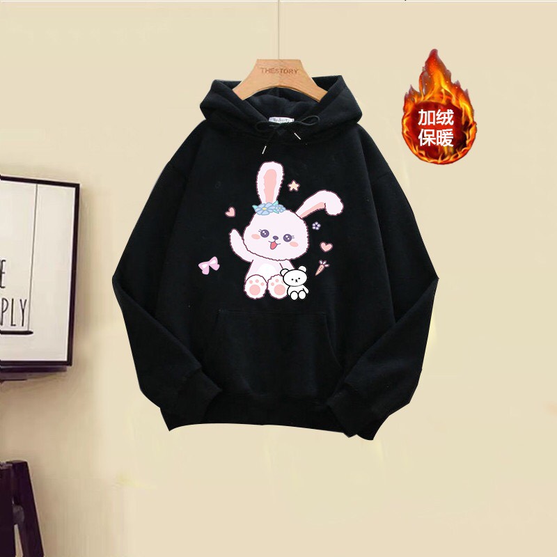 Áo hoodies in hình thỏ và gấu bông