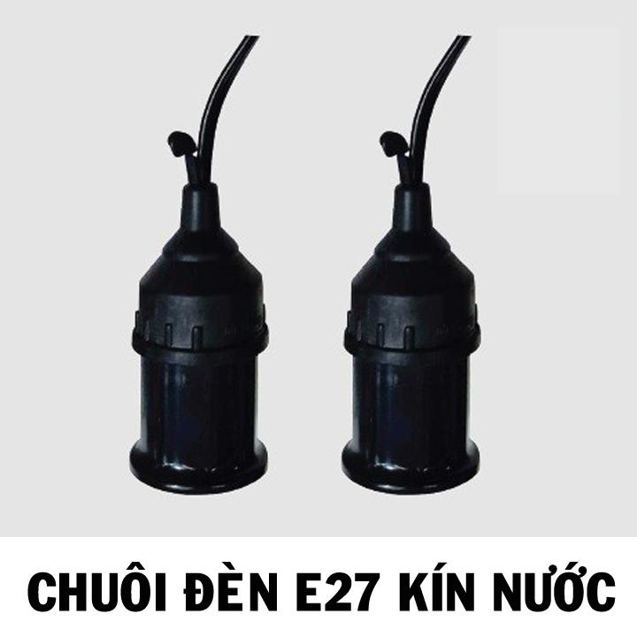 Bộ 5 đuôi đèn treo tiêu chuẩn kín nước E27 Đen