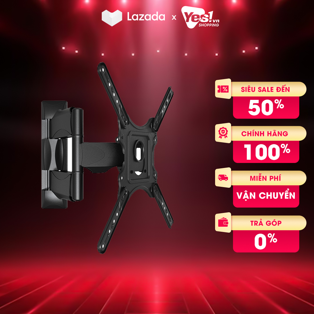 Khung treo tivi đa năng 2 tay nhập khẩu nbp4 - bảo hành chính hãng - voucher 10% lên đến 800k