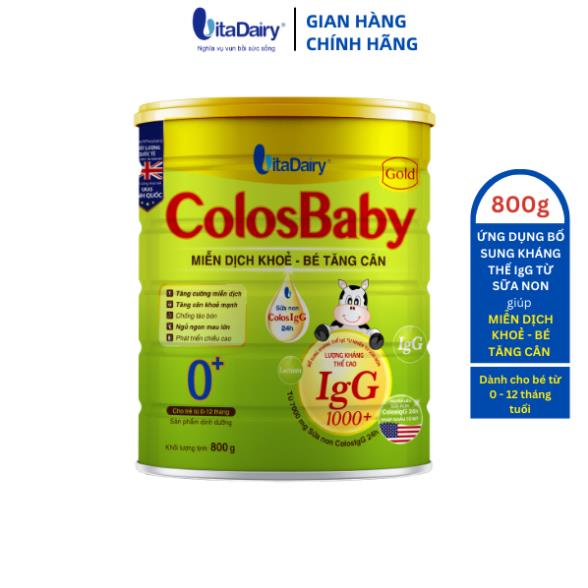 Sữa bột COLOSBABY GOLD 0+ 800G hỗ trợ tăng cân, miễn dịch khỏe cho bé