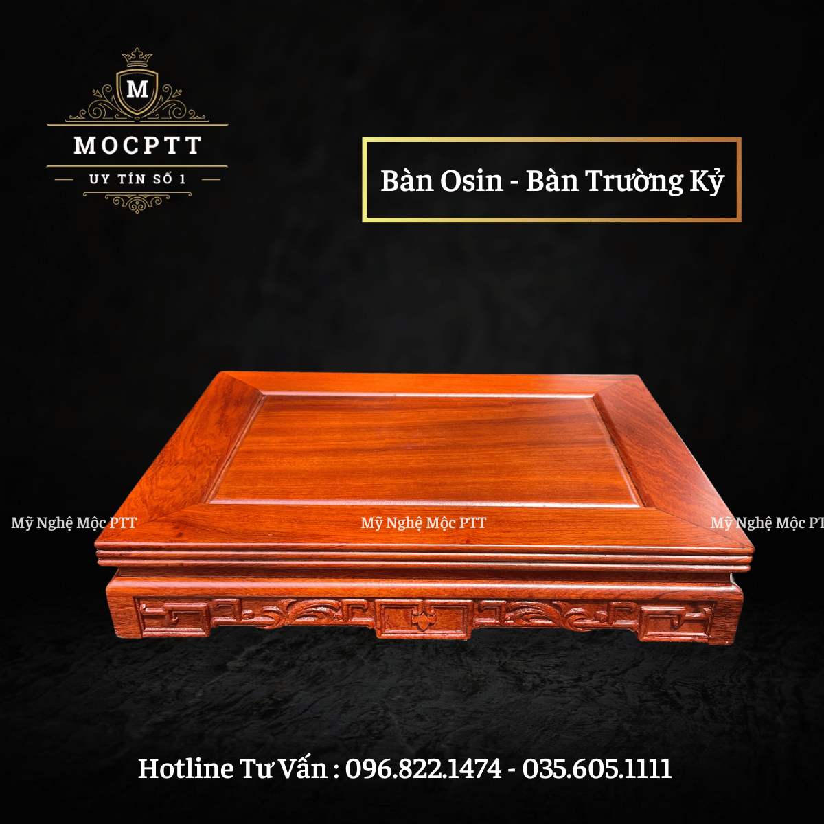 Bàn trà , bàn osin mẫu trường kỷ gỗ hương kích thước 30 x 40 , 35 x 50 , 35 x 60 cm trang trí phòng khách , phòng thờ