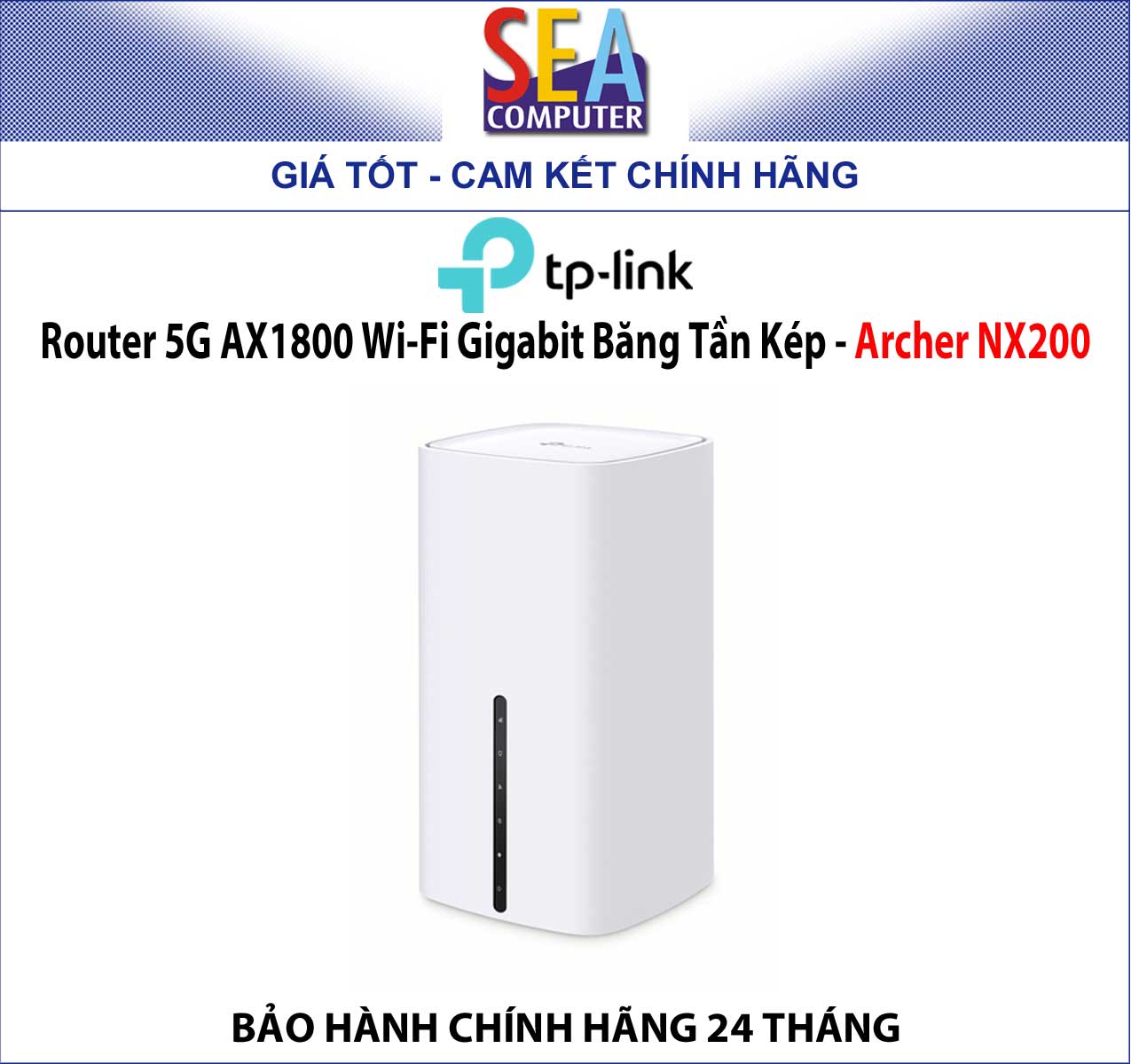 TP-LINK Router 5G AX1800 Wi-Fi Gigabit Băng Tần Kép - Archer NX200