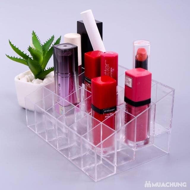 Khay đựng son ô trong suốt, khay đựng son môi, khay son lớn, khay mica đúc cao cấp, khay son, khay đựng mỹ phẩm, khay để son, khay đựng dụng cụ làm đẹp, khay mica đúc - HAPPYSHOP888