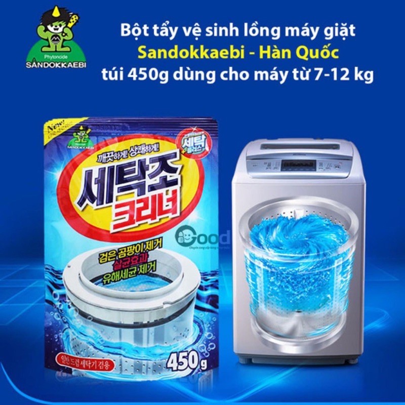 BỘT  tẩy LỒNG GIẶC 450gr KOREA