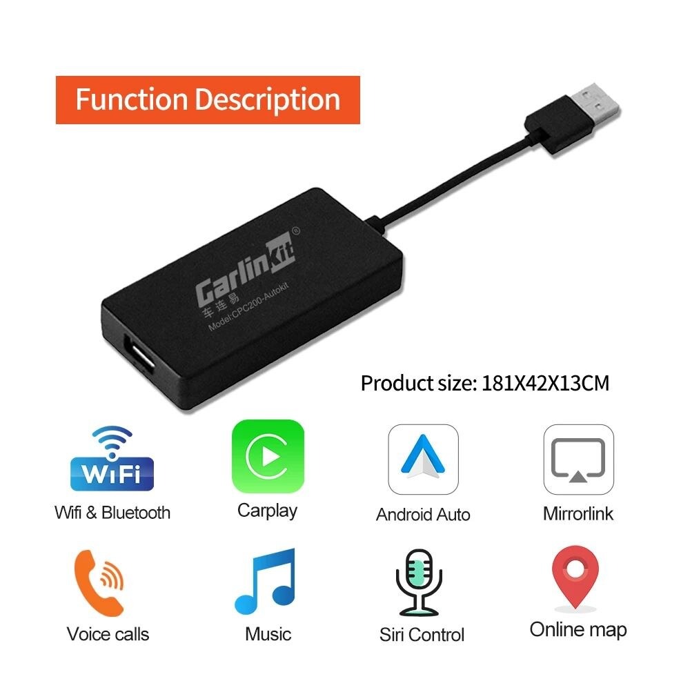 Apple Carplay không dây & Android Auto không dây dùng cho màn Android – Carlinkit CPC200-Autokit