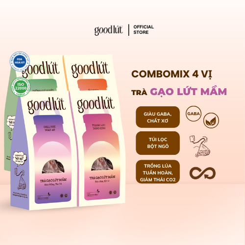  Trà gạo lứt mầm Good Lứt – Thanh nhiệt làm đẹp da tăng sức đề kháng từ nguyên liệu tự nhiên lành tính 150gram 