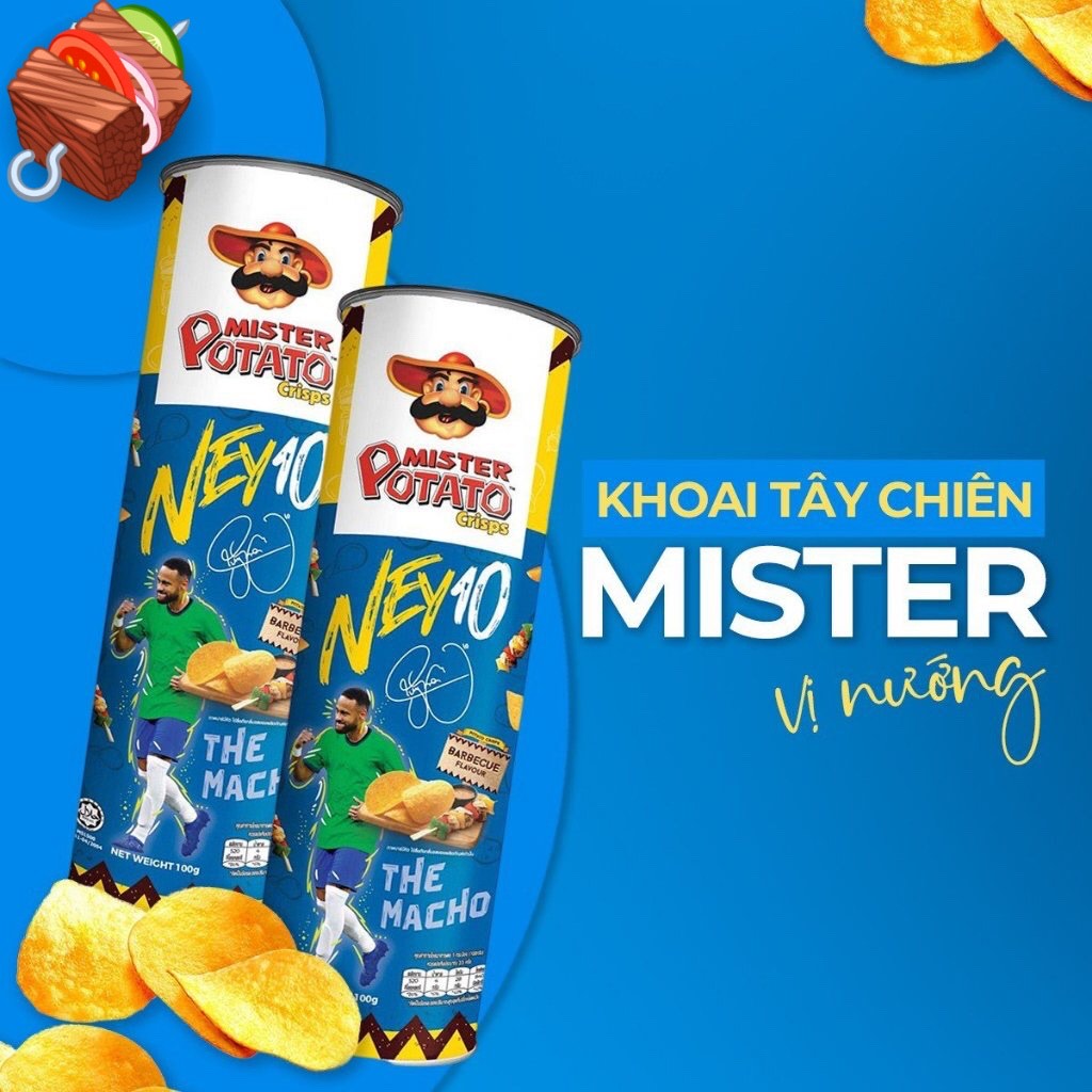 Snack Khoai Tây Mister Potato Vị Thịt Nướng