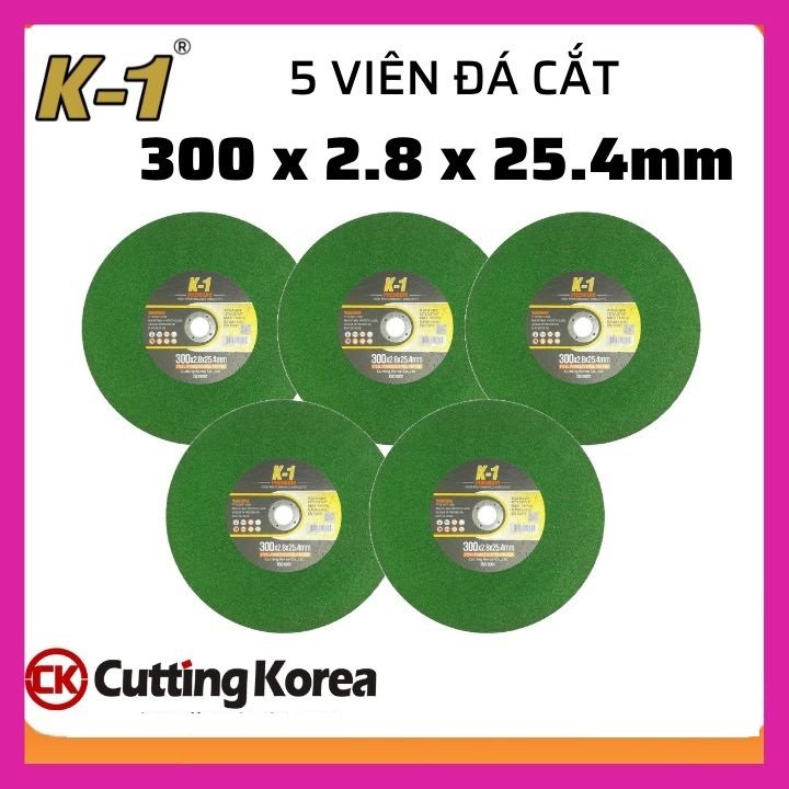 5 viên ĐÁ CẮT SẮT 300 | Đá cắt K1 xanh 300 | Đá cắt sắt 3 tấc