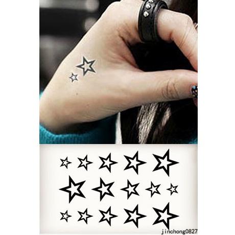 Hình xăm dán tattoo ngôi sao X167 có hàng tại Candyshop88