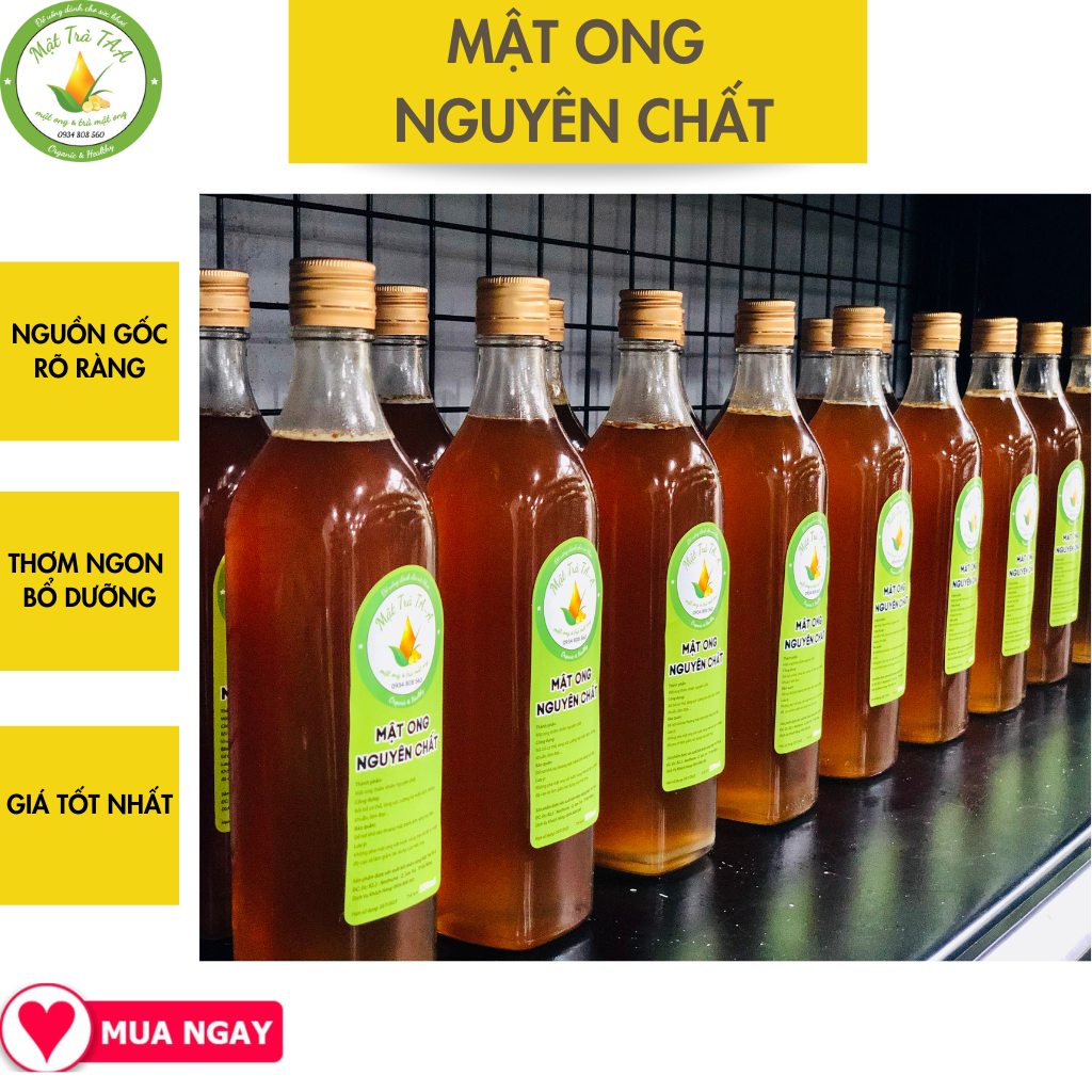 Mật ong nguyên chất theo mùa hoa tự nhiên, tiêu chuẩn xuất khẩu, thơm ngon bổ dưỡng, Mât trà TAA cam kết chất lượng.