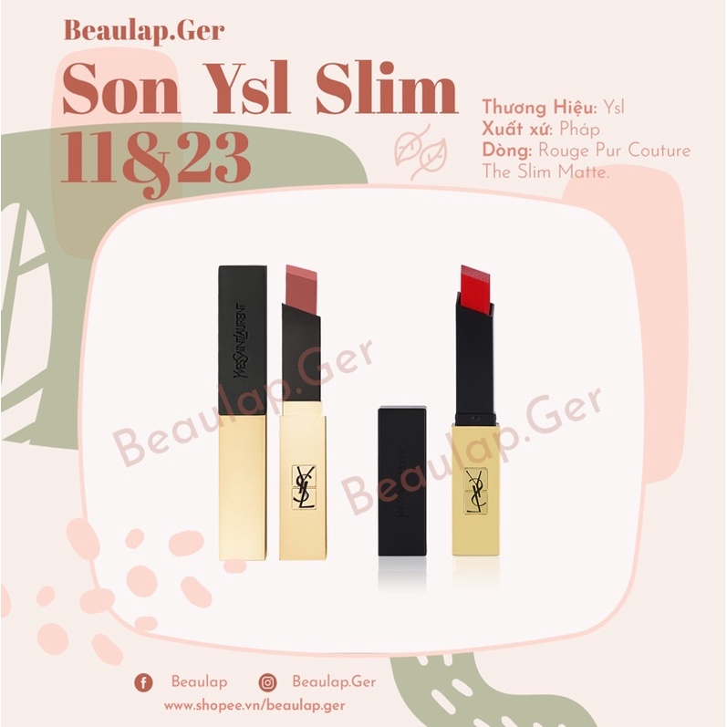 Son lì ysl rouge pur couture the slim 11,23.